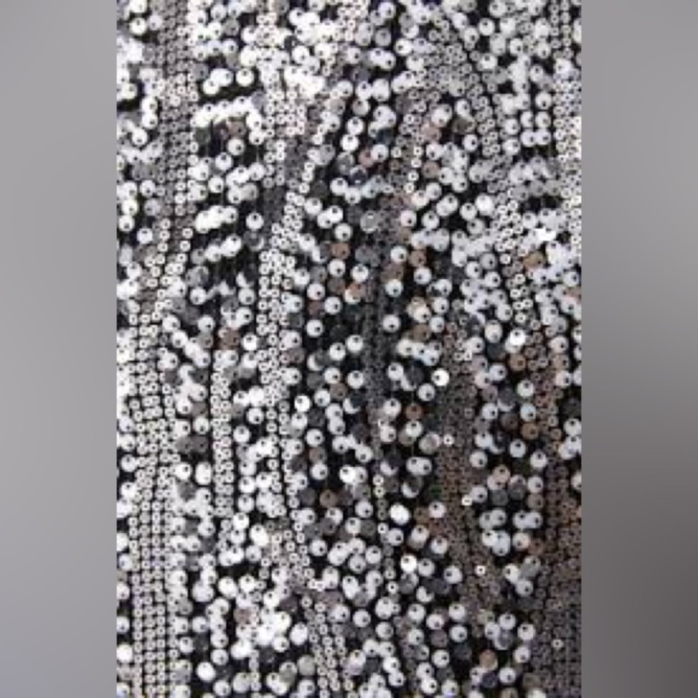 Zara White & Silver💎💎💎 Sequin Belted Mini Dress - Sz Large - NWT SALE - Picture 4 of 11